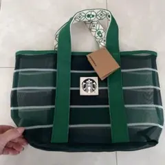 ★新品★台湾スタバ限定　漁師網トートバッグ(グリーン)