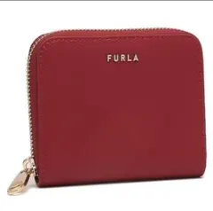 FURLA ボルドー　二つ折り財布　クラシックラウンドファスナー　ウォレット