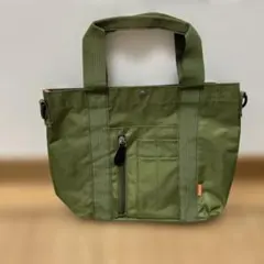 BEAMS トートバッグ カーキ