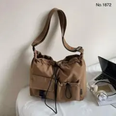 リラックス ドロースト リングショルダー ブラウン 大容量 軽量