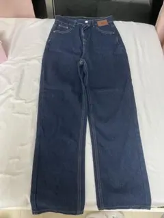 ダークブルーワイドレッグデニム ストレートデニム