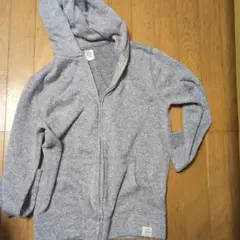 GAP KIDS フード付きジップアップジャケット XXL グレー