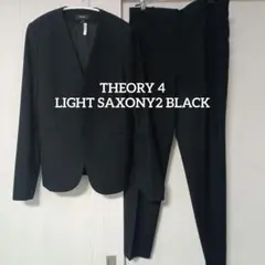 セオリー　現行　4　パンツスーツ　ブラック　ノーカラー　セットアップ　大きい