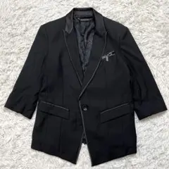名作アーカイブCIVARIZE ラインストーン 5分袖テーラードジャケット 黒のサムネイル