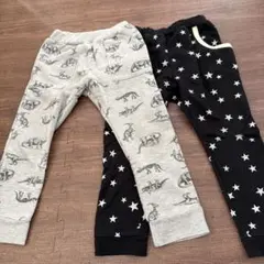 恐竜と星柄のキッズロングパンツセット　110cm