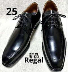 ♦︎新品未使用♦︎Regal 本革レザー　Uチップ　外羽根　124R 25cmのサムネイル