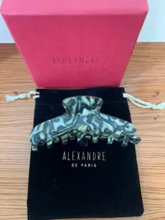 美品ALEXANDRE DE PARIS カモフラージュ ヘアクリップ