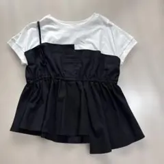 タグ付き新品　CLASSICAL ELF 半袖ペプラムビスチェ風Tシャツ