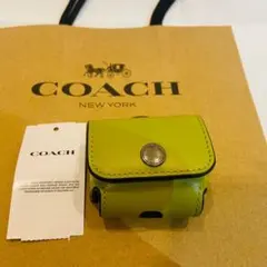 COACH コーチ エアポッズケース 無地 グリーン  AirPods pro