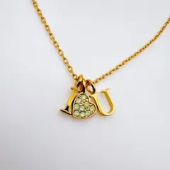 【GUESS】ゴールド I❤︎U ストーンネックレス 45cm