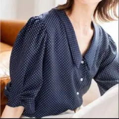 イエナ IENA デシンプリントミニカラーブラウス 前開き