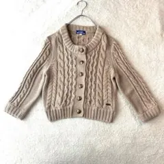 貴重　バーバリーブルーレーベル　ニット　カーディガン　金ボタン　メタルロゴ