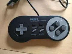 BUFFALO レトロ調 USBゲームパッド ブラック BSGP801BK