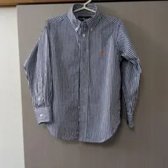 Ralph Lauren 長袖シャツ 4/4T 青白ストライプ