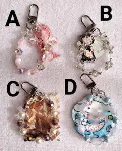 【ハンドメイド】スカルパンダ他ミニじゃらキー その2