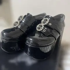 ラブハンター サークルビジュー厚底ストラップシューズ