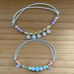 犬用ビーズネックレス2点セット