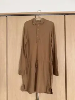 Ralph Lauren M 長袖ポロシャツ ワンピース ブラウン