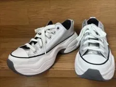 CONVERSE ALL STAR 厚底 スニーカー シルバー 24.5cm