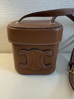 トリオンフ ボックス ショルダーバッグ ブラウン BOX レザー