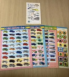 トミカ、プラレールシール計３枚、JRシール1枚、スケジュールシール１枚　計5枚