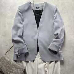 PLST プラステ 2024 トリアセブレンド カラーレスジャケットのみ　グレー