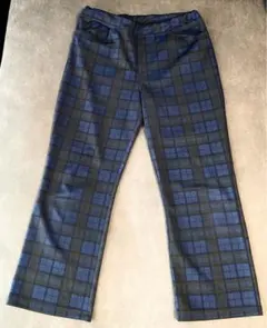 チェック柄カジュアルパンツ LL