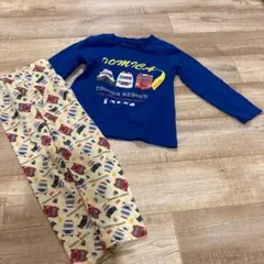 トミカ　パジャマ　100サイズ　秋冬　長袖　男の子　部屋着　はたらく車