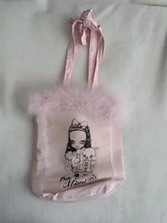 Katie Babe Mimi ファー トートバッグ ピンクのサムネイル