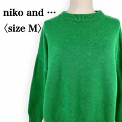 niko and …ニコアンド　ドロップショルダー 長袖クルーネックニット