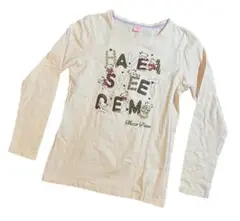 メゾピアノ　クマ　リボン　ピンク　カットソー　サイズ160