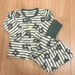 くま柄 ボーダー パジャマ セットアップ