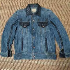 PARASUCO デニムジャケット レザー切替 スタッズ