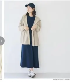 コカ coca UVカットティアードパーカー M ライトベージュのサムネイル