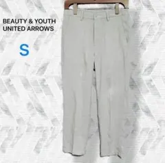 ビューティーアンドユース ストライプスラックス(S)細身春夏ポリ