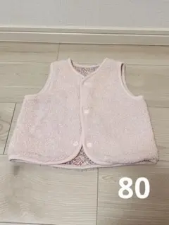 ユニクロ ベビー ベスト 花柄ピンク80