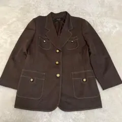 レリアン　leilian ジャケット　ブラウン×ゴールド　テーラード