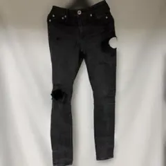 GYDA ジェイダ　SIDE RIPPEDスキニーパンツ　ダメージ　サイドカット