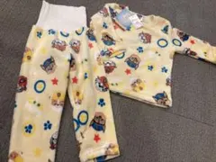 パウパトロール冬用フリースパジャマ　90サイズ　黄色