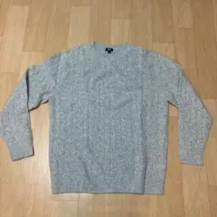 ユニクロ　スフレヤーンケーブルクルーネックセーター　ＸＬ
