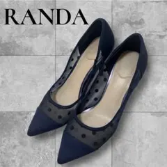 RANDA シースルードットパンプス ネイビー23.5cm ピンヒールのサムネイル