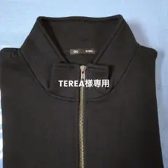 【値下げ】GUヘビーウェイトスウェットハーフジッププルオーバーブラック XL