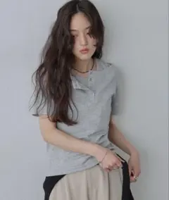 COLONY2139　テレコヘイヤードヘンリーネック半袖Tシャツ