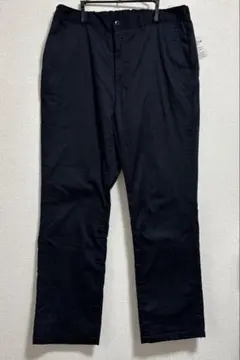 メンズ ネイビー 裏フリース ゴム入りカジュアルパンツ