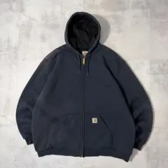 Carhartt　レインディフェンダー　パーカー　ジップアップ　フェード　ナス紺