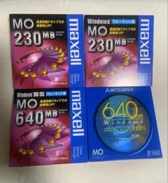 新品　Maxell Mitsubishi MOディスク 230MB 640Mのサムネイル