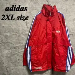 adidas アディダス　レアデザイン　トレフォイル　ビンテージ　刺繍　2XL