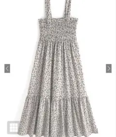 GRL 花柄シャーリングティアードキャミワンピース