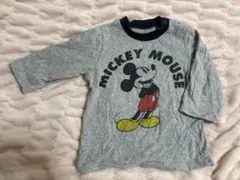 ミッキーマウス 長袖カットソー グレー　80cm
