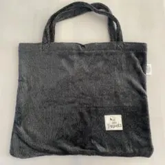 美品　秋冬素材　PEANUTS ふわふわトートバッグ　グレー　スヌーピー